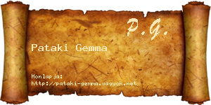 Pataki Gemma névjegykártya